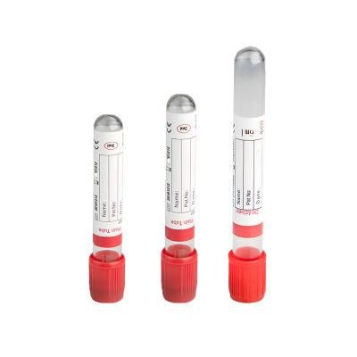 Medical Disposable Serum Plain Vacuum Blood Collection Tubes with Red Top