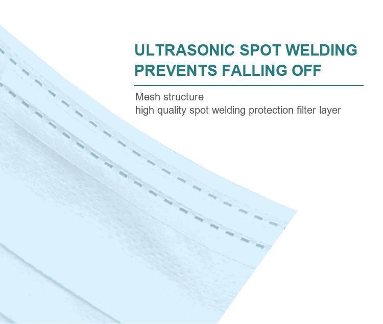 Hospital Protective Nonwoven 3 Ply Disposable Face Mask Earloop