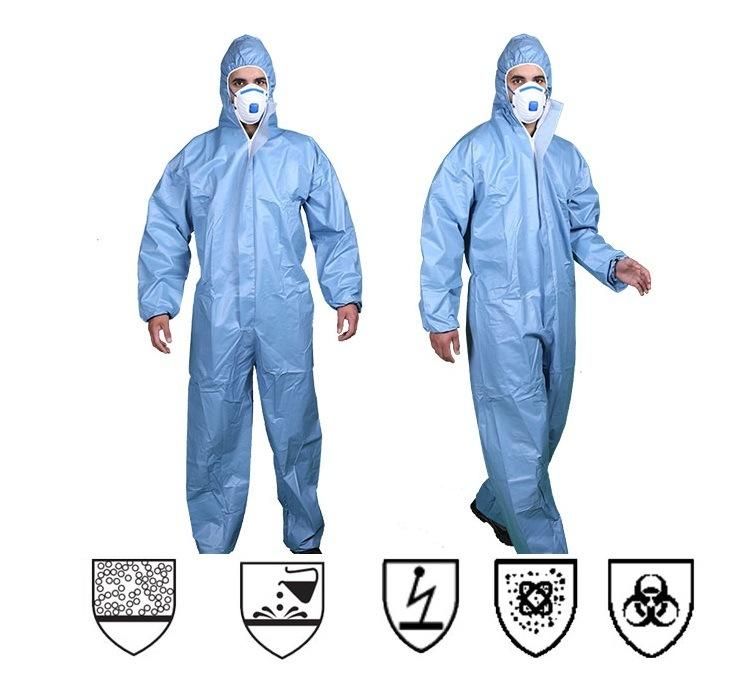 Safety Nonwoven Type 5 6 Disposable Microporous Clothing Coverall