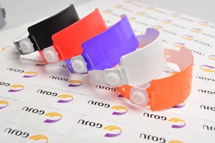 2021 Hot Sale Water Proof Disposable Printable PVC Tickets Wristband ID Bracelets for Events