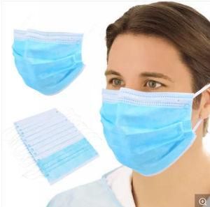 3ply Disposable Surgical Mask Made of Meltblown Non Woven Disposable Face Mask with Earloops Approved En14683 Type Iir Bfe&gt;99%