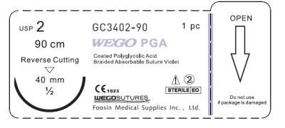 Wego Brand High Quality PGA Sutures