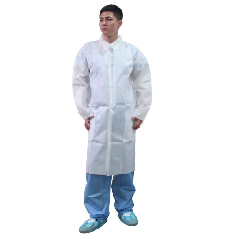Disposable Medical Material Healthy Visit Gown/Lab Clothing CPE Surgical Isolation Gown