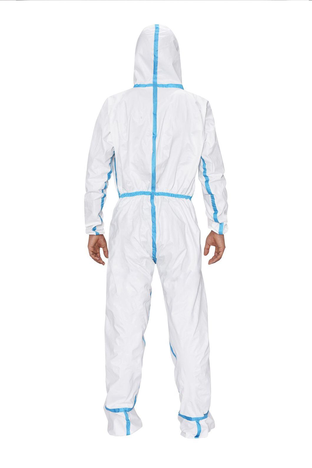 Anti-Virus Sterile Disposable Safety Suit Protective Clothing Medical Coveralls with Shoe Cover