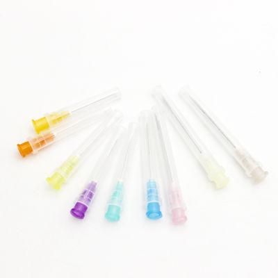 Medical Disposable Injection Syringe Hypodermic Needle, Sterile Sharp Smooth Painless Stainless Steel Needle, 14-34G