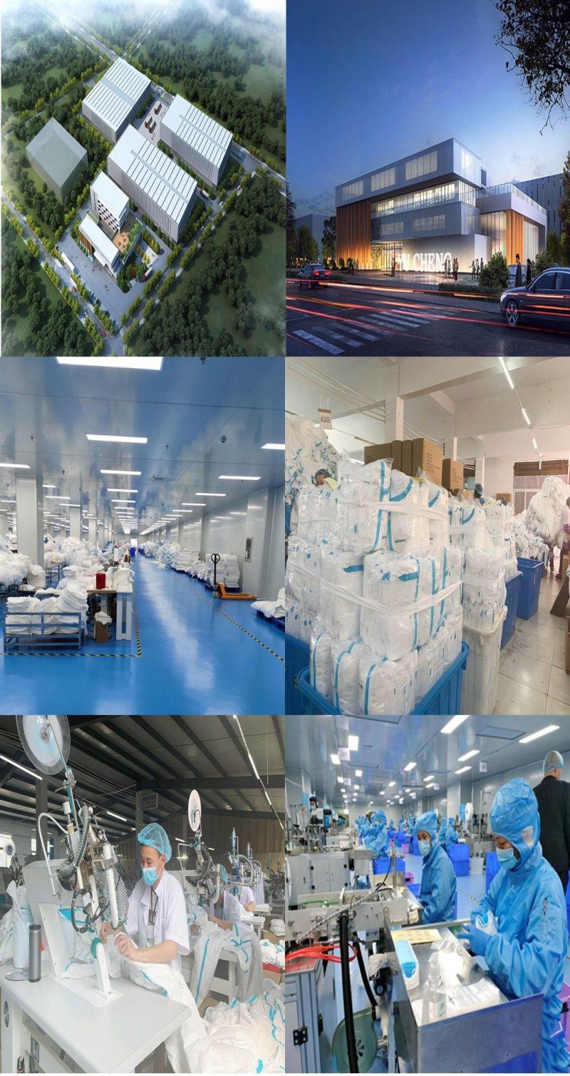 Type 4/5/6 Microporous Blue Sealed Disposable Nonwoven Coverall