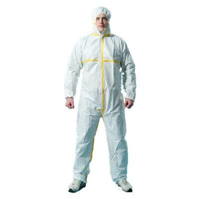 Chemical Resistance Protective Type4b/5b/6b Disposable Coveralls with Taped Seam