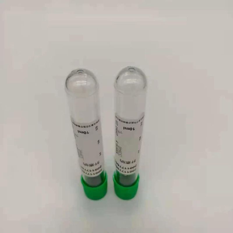 10ml Sodium Heparin/Lithium Disposable Human Venous Vacuum Blood Collection Tube (PET material)