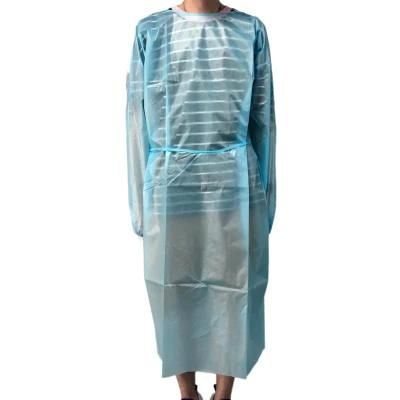 Disposable Plastic Waterproof PE Isolation Gown Long Apron Level 2
