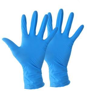 Blue Disposable Medical Powder Free Nitrile Gloves