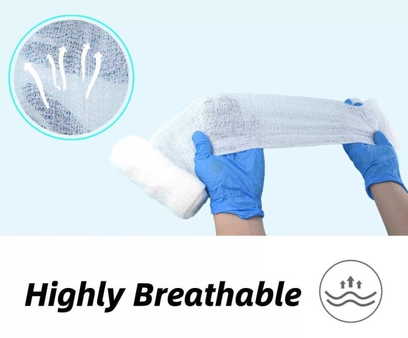 HD5 Absorbent Sterile Compress Crinkle Gauze Cotton Fluff Gauze Bandage