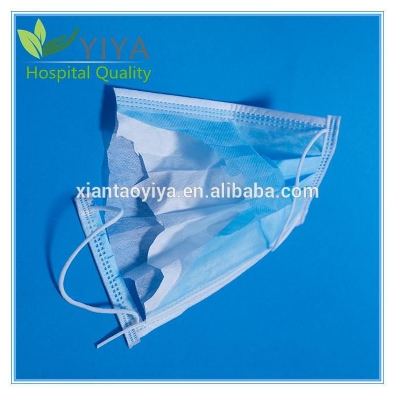 3 Ply Face Mask with Earloop Disposable Non Woven Protective Mask Wholesale Black Color Disposable Mask Factory