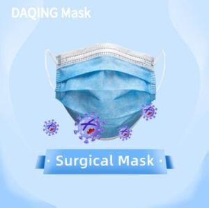 Top Sale High Quality En 14683 Three-Ply Disposable Medical Surgical Adult Non-Woven Face Mask in Blue Color with Earloop China Supplier