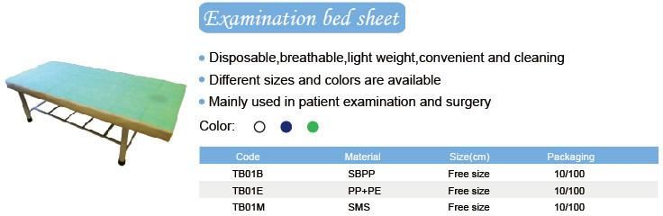 Nonwoven Waterproof Bed Sheet, Plastic Disposable Bed Sheet for Hospital