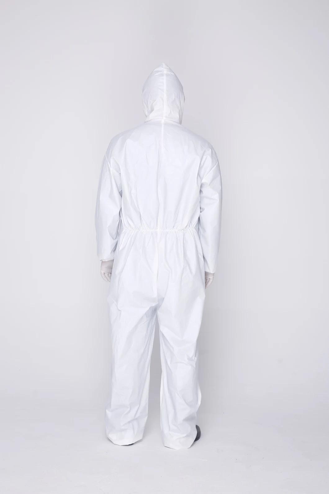 Factory Price Nonwoven Fabrics Disposable Isolation Coverall with Hood