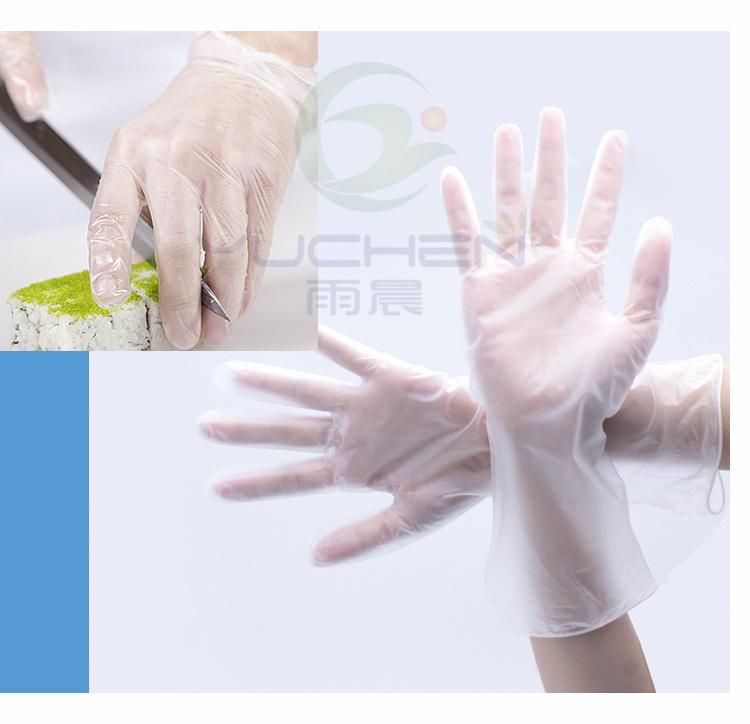 Chinese Viny Household Food Disposable Gloves Black/White/Blue Color Vinyl /Nitrile Gloves High Elasticity