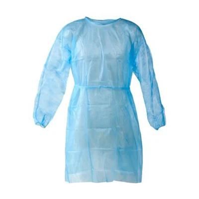 Best Factory Price Professional PP SMS Sf Non Woven Isolation Gown with Elastic or Kniteed Cuff