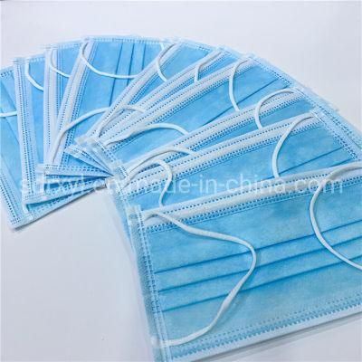 China Suppliers Wholesale Manufacturer Custom Earloop Disposable Non Woven 3 Ply Face Mask