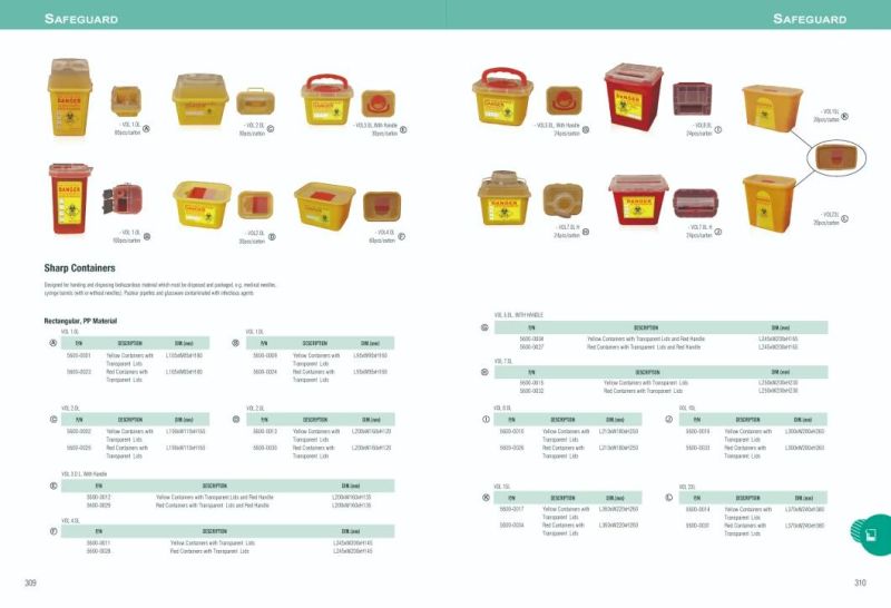 Sharp Container, Biohazard Bag, Waste Can