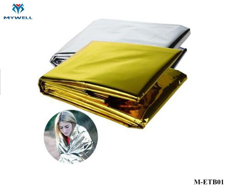 M-Etb01 High Quality Gold Thermal Logo Printing Emergency Blanket Aluminum Foil