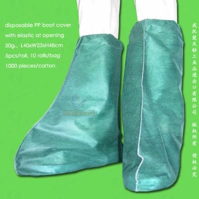 Plastic/Polyethylene/Poly/HDPE/LDPE/CPE/PP+PE/PE Disposable Overboots for Medical &amp; Surgical Sectors