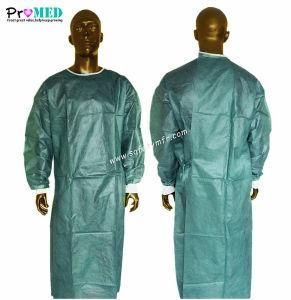Nonwoven/SMS/PP+PE disposable isolation gown