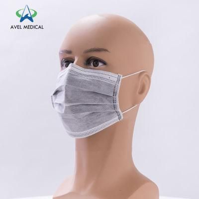 3-Ply Disposable Non-Woven Melt-Blown Fabric Face Mask with Earloop, Respirator Protective Facial Mask with