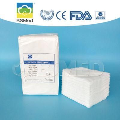 Medical Products Raw Cotton Gauze Swab with X-ray Detectable Threads