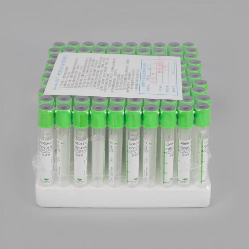 Siny High Quality Medical Supply Heparin Sodium Tubes Glass Pet Disposable Blood Collection Test Tube with CE