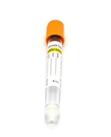 Gel Tube, with Clot Activator, Gel&Clot Activator Vacuum Blood Collection Tube, Yellow Cap