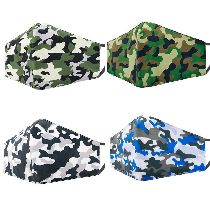 Camouflage Mask Classic Sports for Unisex Adult Print Fabric Fashion Washable Reusable Mouth Casual Cool Colorful Face Mask