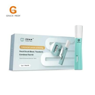Medical Equipment Home Self One Step Rapid Diagnostic Test Fecal Occult Blood Fob Reagent Test Kit