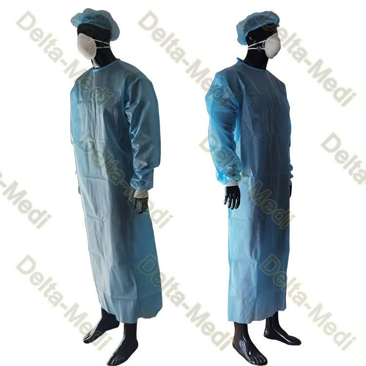 AAMI Level 2 Level 3 PP Coated PE Film Disposable Isolation Gown