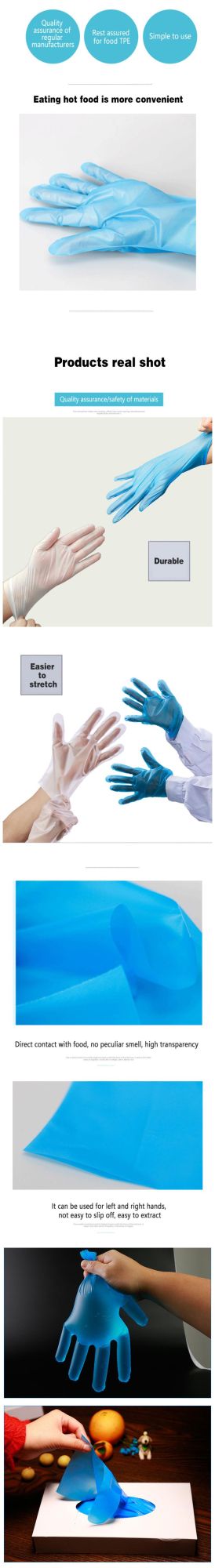 4.5g 5.0g 7.0g Tattoo Black Disposable Fiexible Nitrile Gloves