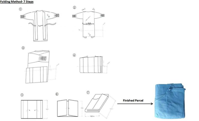 Disposable Hospital Isolation Gown PP/CPE/SMS Surgical Gown