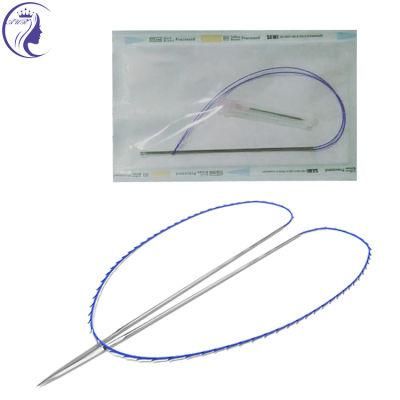 Customize Shape L Blunt Cannula Type Double Needle Face Lifting Pdo Cog Thread
