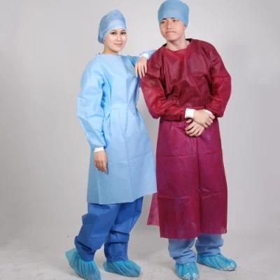 CE/ISO13485 Certificated Disposable Nonowven Surgical Gown
