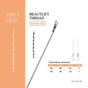Hot Sale Beautlift Molding Cog Type C Pdo Thread Pcl Thread Lifting