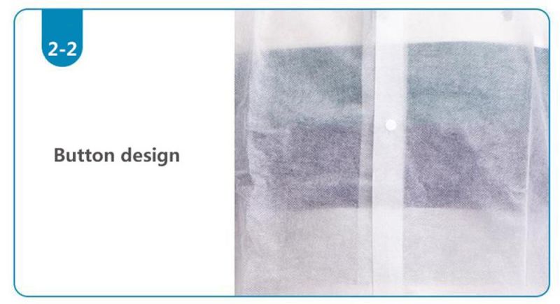 cleaning Disposable Lab Coats for Adult with Knitted Collar and Cuffs