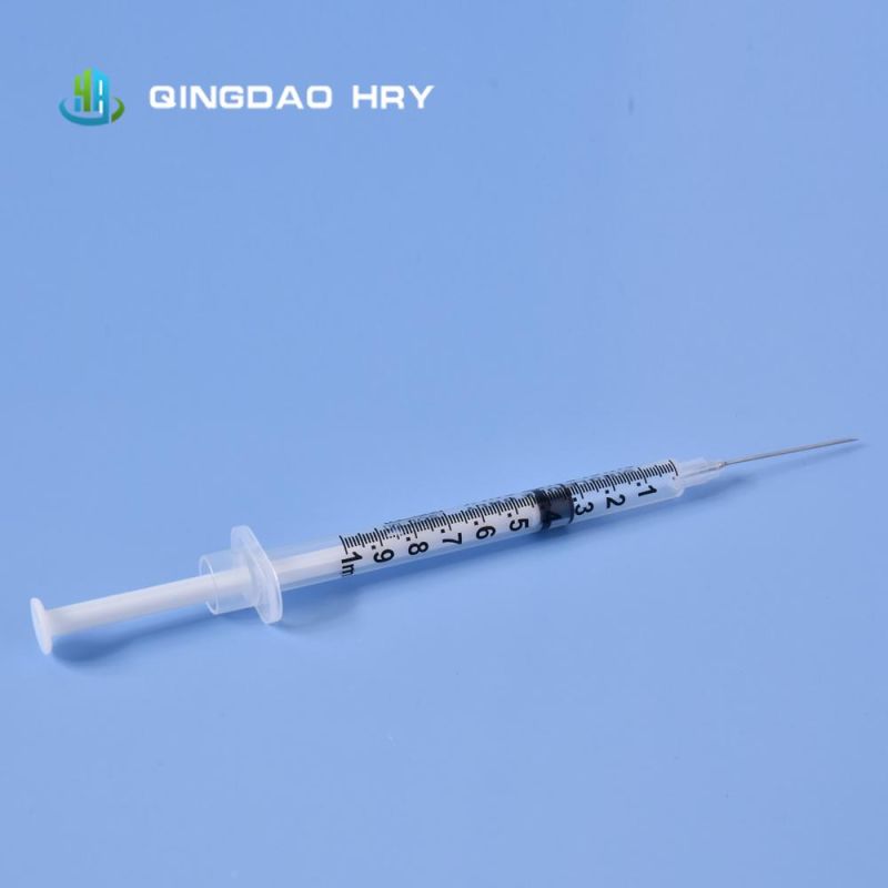 1ml Disposable Safety Syringe Low Dead Space with Needle for Injection