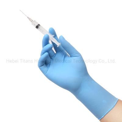 Wholesale Disposable Powder Free Blue Nitrile Gloves for Household