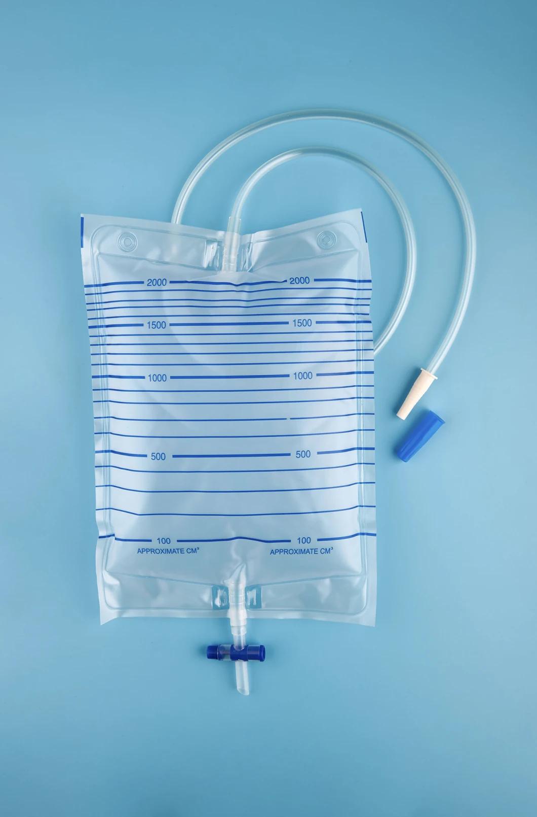 Medical Urine Drainage Bag with Valve Both Economic Luxury Style Available