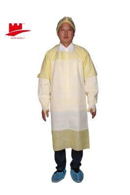 Disposable Over-The-Head Poly-Coated Reinforced Gown Convenient Gown