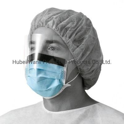 ASTM Level 3 Disposable Face Masks with Eye Shield and Ear Loops Isolation Mask
