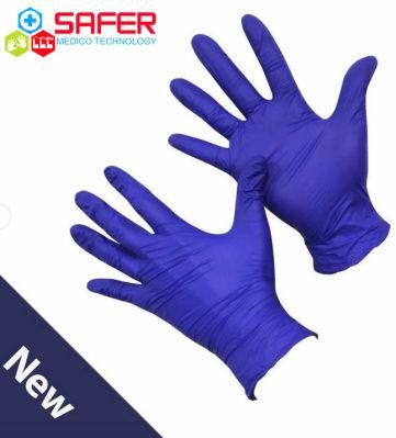 Cobalt Blue Pure Nitrile Examination Gloves From Malaysia