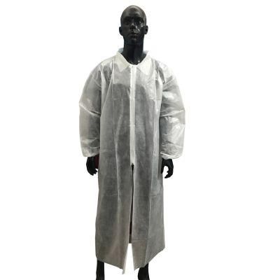 Microporous Film/PP+PE Disposable Chemical Resistant Lab Coats