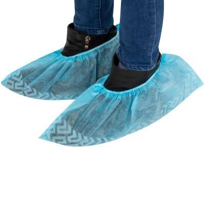 Disposable Anti-Skid Plastic Shoe Covers Non-Woven Hygienic PP Waterproof Shoe Covers