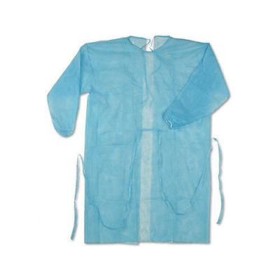 Waterproof Long Sleeve Non Woven PE Laminated Isolation Gown Disposable