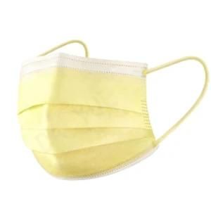 High Quality Good Breathable Disposable Yellow 3 Layers Non Sterilization Face Mask