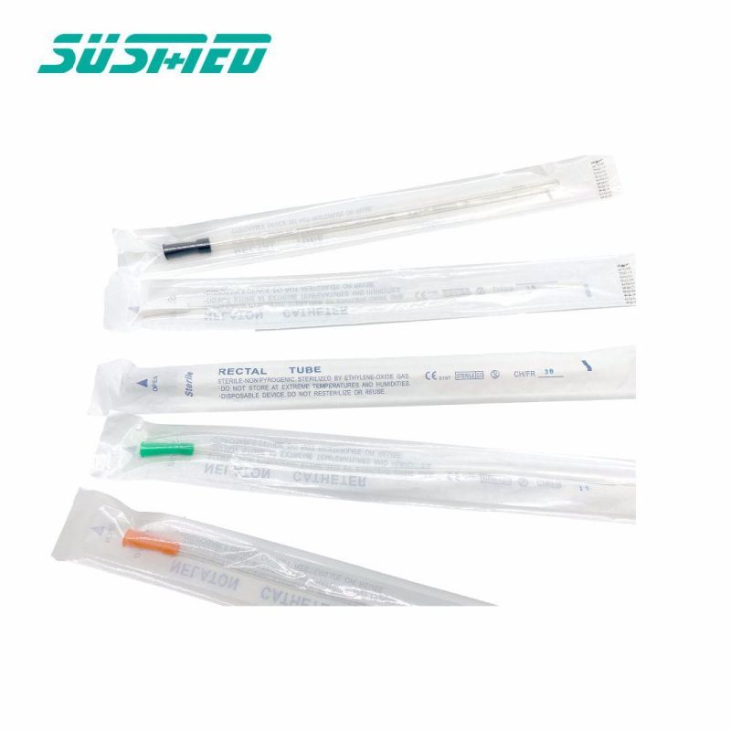 Medical Sterile Suction Tube Suction Catheter Types Thumb Control